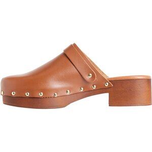 NEW Avellini Made in Italy Studded Clogs - Leather For Women brown 252